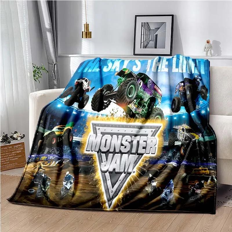 

Monster Jam Grave Digger Truck Hot Wheels Диван Одеяло Легкое теплое изоляционное одеяло Кровать Офисный автомобиль наколенники Плед Одеяло 100X150CM