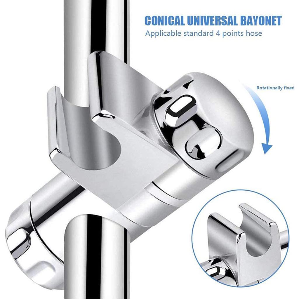 Universal Shower for Head Holder Handheld Shower Rail Slider Holder for Slide Bar Adjustable Angle Shower Sprayer Holder