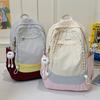 Schultasche einfach koreanisch kontrastierende Farben neue Schultasche leichter Reise-Freizeitrucksack hoher Wert schmutzabweisend große Kapazität Umhängetasche