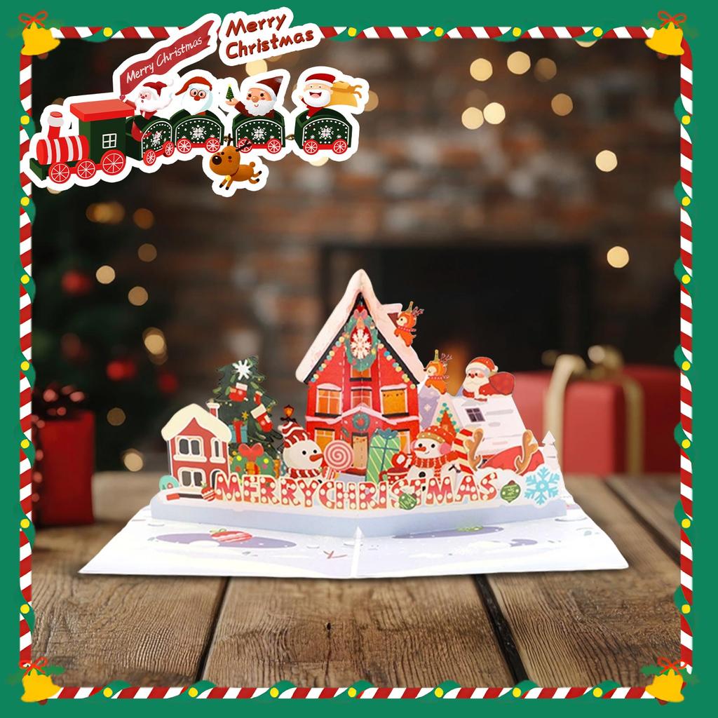 Vánoční 3D přání Barevný vánoční stromek Kreativní ručně vyráběné přání