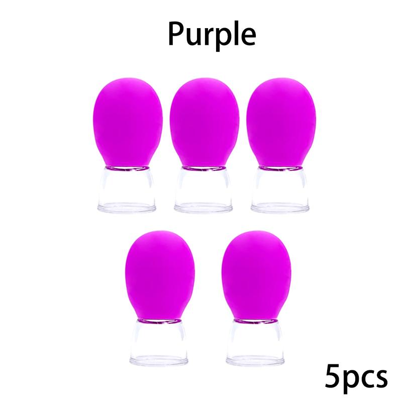 1/5Pcs Natural Silicone Cupping Massage Cup For Body Fac Neck Eye Massage Vacuum Tank Body Facial Care Anti-Aging Beauty Tool