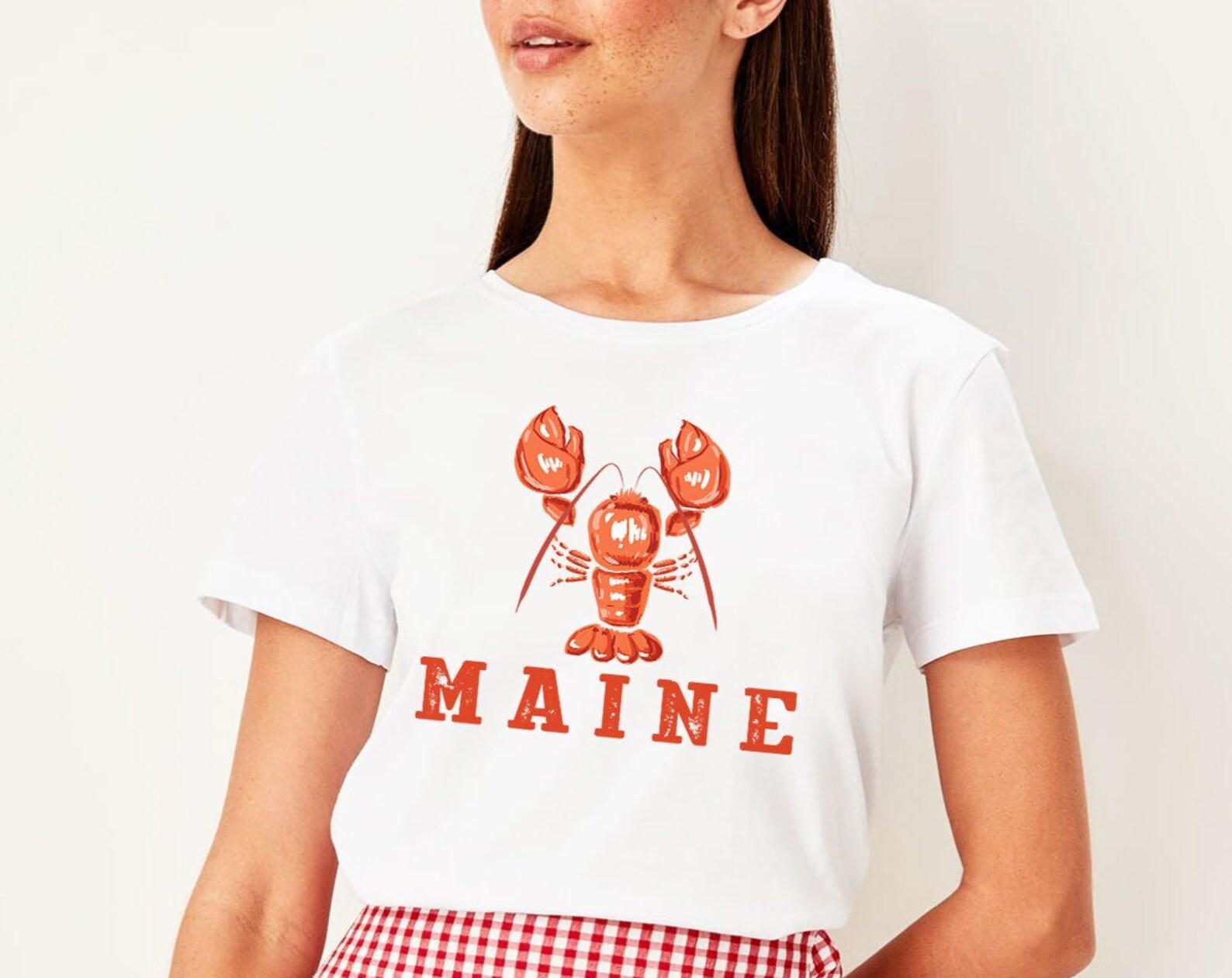 Maine Lobster Shirt, Maine T-Shirt, Lobster Graphic Tee Summer Tee, Travel Shirt, Souvenir, Home State Shirt, Maine Gift, Maine State,UNISEX 3XL
