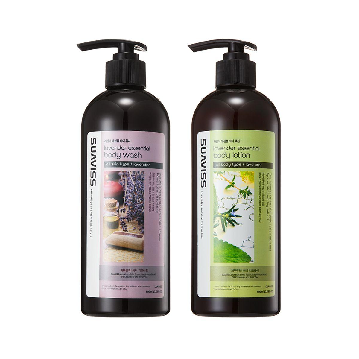 Lavender Essential Body Wash & Lotion 500ml Set