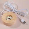 Galaxy 3D Crystal Ball Night Light with Wooden Base LED USB Table Lamp for Kids, Teens, and Home Decor