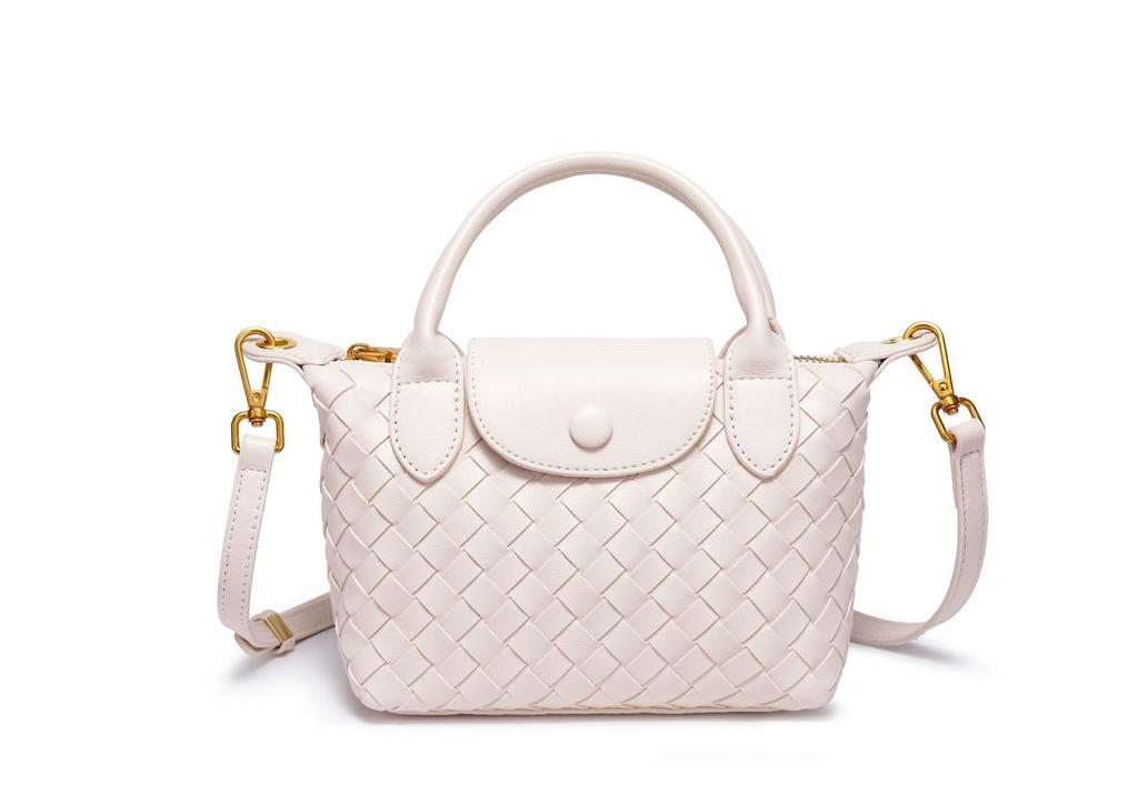 Woven handbag women's fashion small square bag high-end shoulder messenger bag trendy versatile dumpling bag