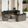 VidaXL Garden Lounge Set with Cushions 9 Pcs, Patio Sofas, Patio Furniture Set, Outdoor Furniture, Grey 3223743