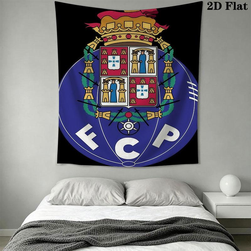 FC Porto Poster Wandbehang Gedruckte Stoffdecke Dekorative Wandteppiche für Schlafzimmer Wohnzimmer Heimdekoration