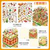 Kawaii 3D Cartoon Christmas House Series Miniature Scene Stickers DIY Handmade Stacked Scrapbook Stickers Holiday Gifts