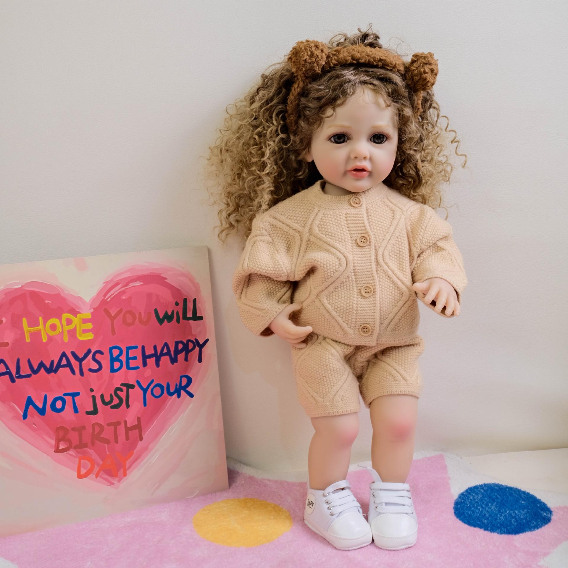 

22-дюймовые реалистичные куклы-реборн Бетти, мягкое тело из цельного силикона, кукла-новорожденный, можно купать, реалистичные куклы-симуляторы для детей, игрушка для сопровождения, кукла для переодевания girl doll