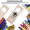 Versatile 20PC Unfinished Wood Door Knob Hanger Door Knob Signs For Painting DIY Craft Home Office Hotel Decoration Business Use
