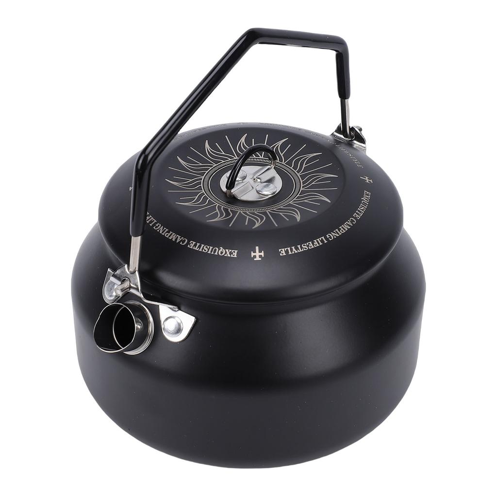 Camping Kettle 1L 304 Stainless Steel Lightweight Portable Stovetop Tea Pot for Open Fire Boiling Water Outdoor Hiking