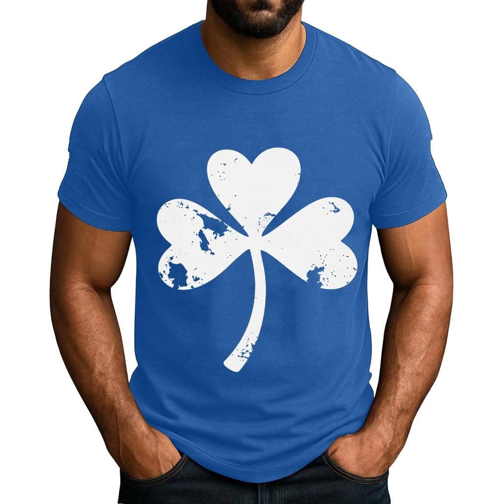 Men's  Popular T-shirt Printed Round Neck Short Sleeve T-shirt