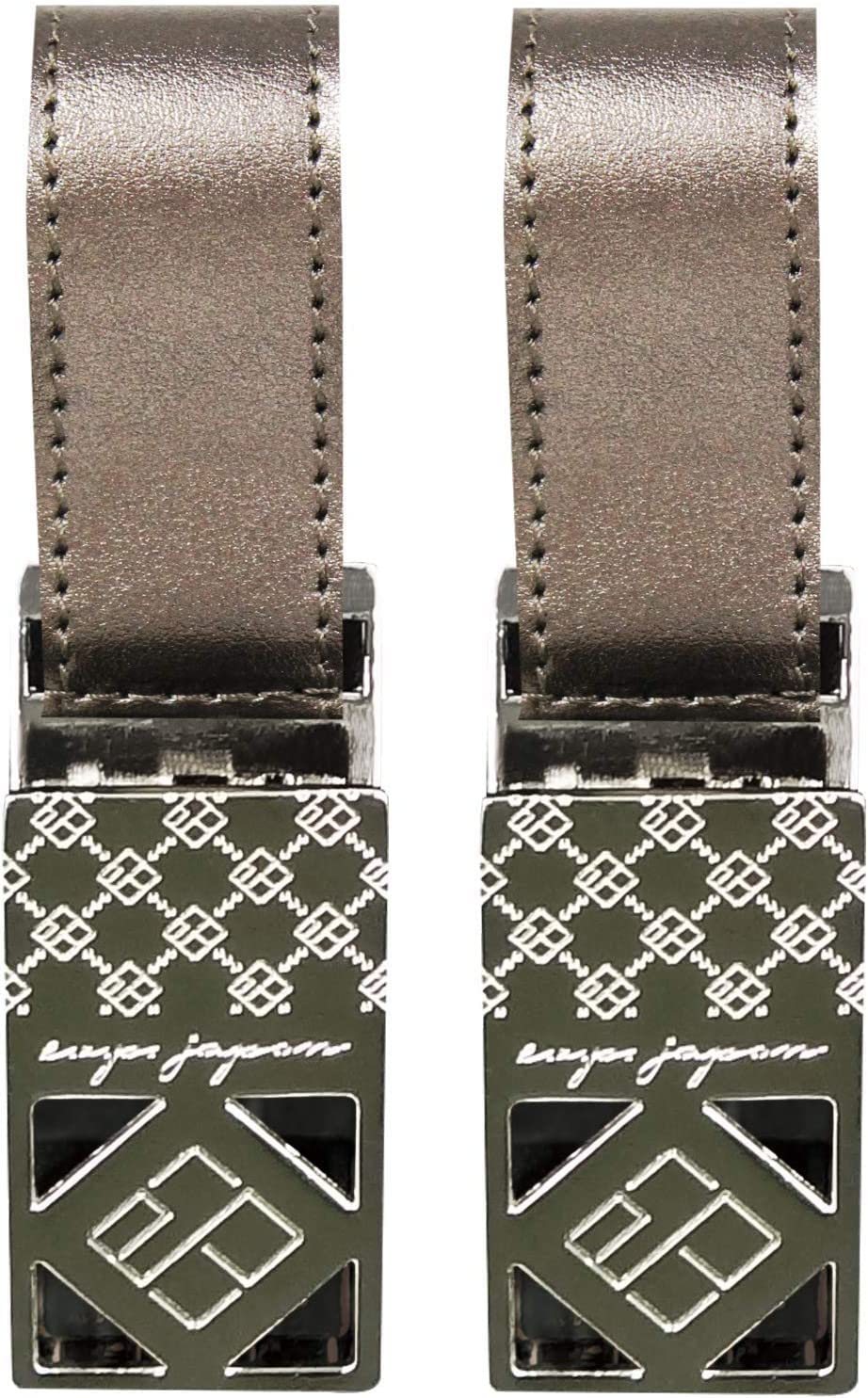 

Blanket Clip SV Synthetic Leather Metallic Gray Metal Stroller Clip SV Synthetic Leather Metallic Gray of e.x.p.japon - - (Pack 2) e-bcp15sv