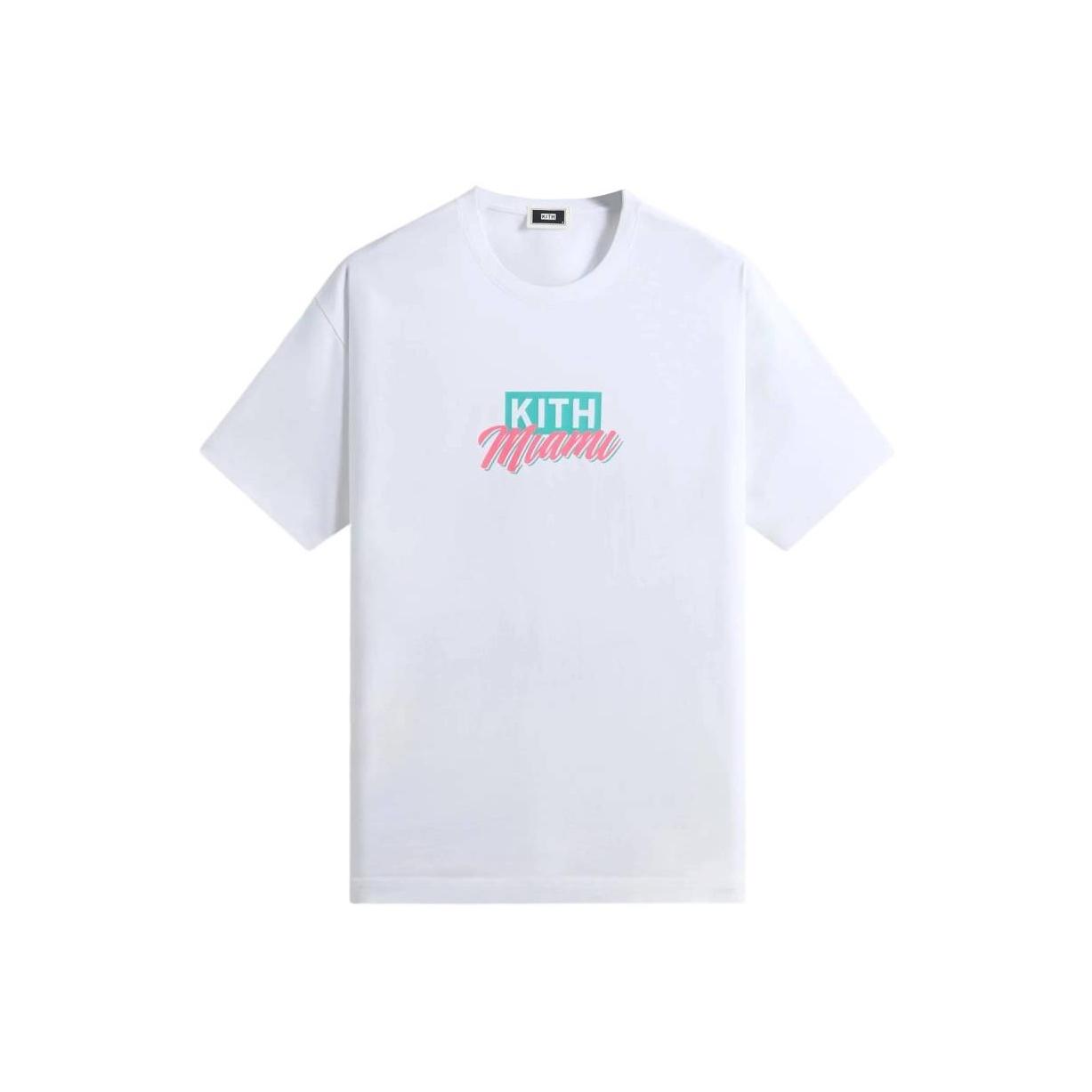 Kith Miami Classic Logo Tee White Men Tops KHMG030069-101 L