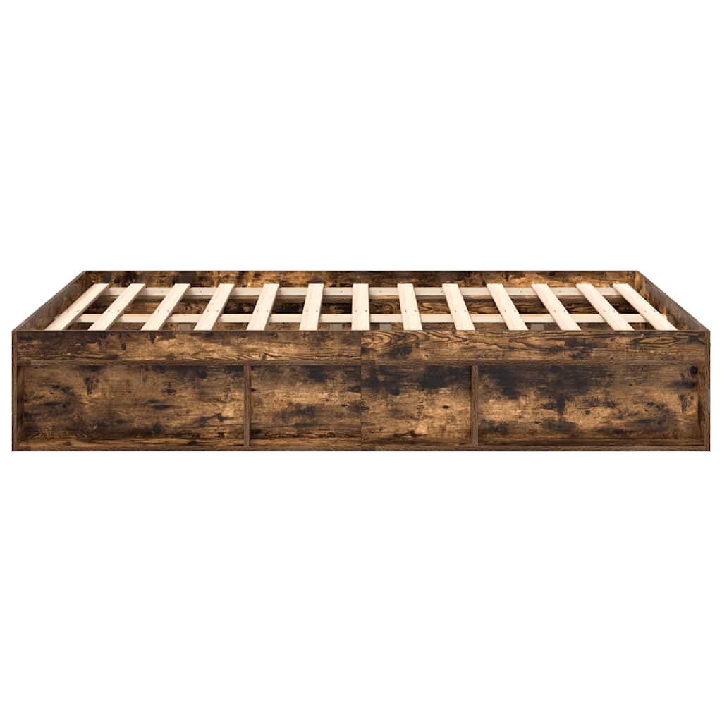 Bed Frame Smoked Oak 120x190 Cm