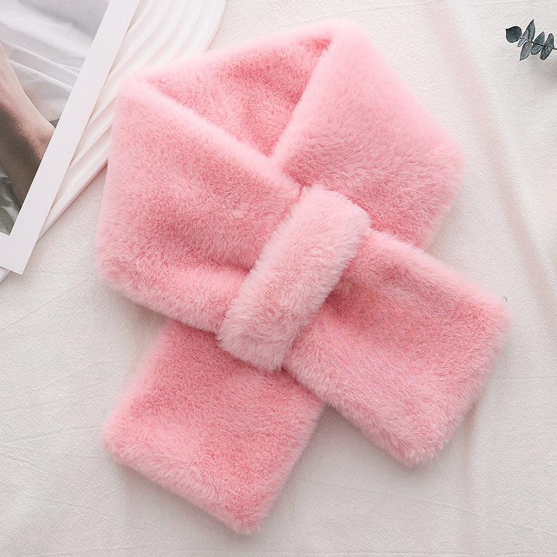 Korean-Style Faux Rabbit Fur Thick Winter Scarf - Super Warm & Stylish Neck Warmer