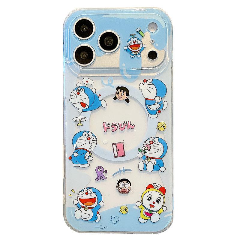 

Doraemon Series Magnetic Double-Sided Phone Case, Drop-Proof, Compatible with Apple iPhone 13/14/17 Pro Max. iP17pm