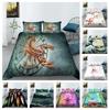 Bedrukt beddengoed, dekbed en kussensloop, volledige grootte, comfortabele en luxueuze woondecoratie voor een- of tweepersoonsbedden