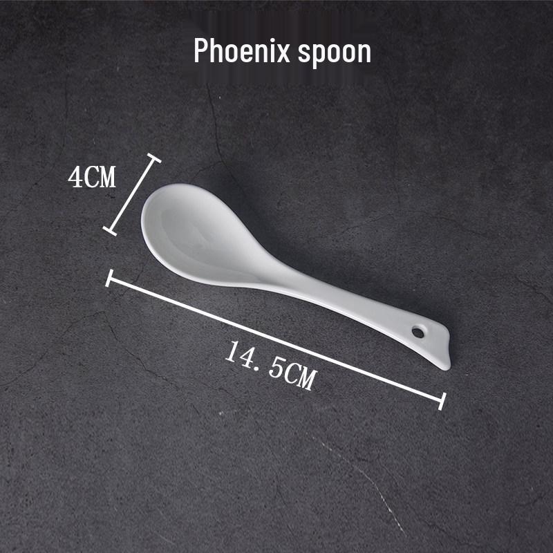Korean-Style Ceramic Soup & Dessert Spoon Set