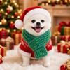 Rainbow Pet Neck Warmer Christmas Cat Winter Scarf Cute Dog Bandana Scarf for Puppy Kitten