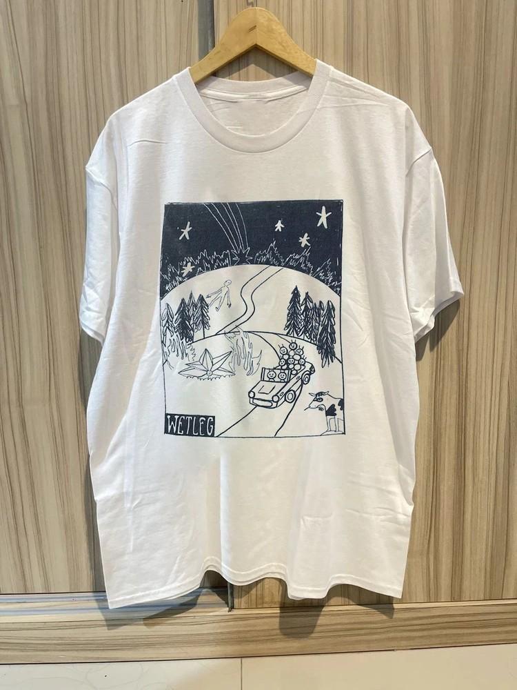 Wet Leg Band T-Shirt Rare White Graphic Tee | Family Unisex Sizes Music Fan Gift Unisex T-Shirt XXXXL