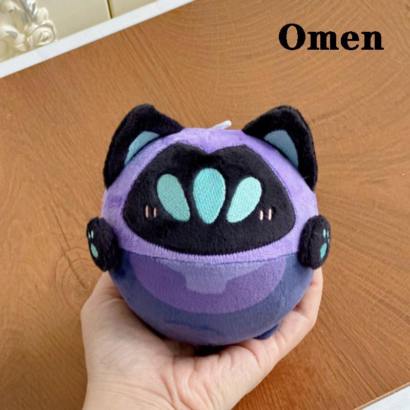 Süße 10cm Runde Kugel Eiform Cosplay Anime Valorant Spiel Omen / Gekko Und Clove Plüschtiere Schlüsselanhänger Tasche Anhänger Plüschtier Puppe About 10cm