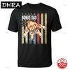 Customized Unisexs Grandpa American Flag Fathers Day 4th Of July First Gift Tshirts For Dad Poppop Pop Papa With Grandkids Names