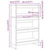 Bookshelf 80 x 30 x 121 cm Engineered Wood Reclaimed Wood