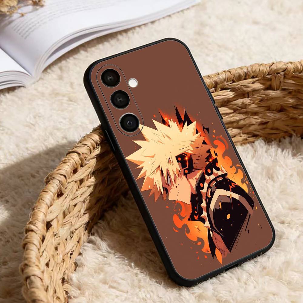 bakugo A-Anime K-Katsuki Phone Case For Samsung Galaxy A13,21s,22,31,32,52,53,71,72,73,Soft Black Cover