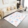 Cute Heart 3x5 Area Rug Cartoon Bow Knot Rugs for Living Room | Colorful Romantic Pink Fantasy Washable Rug,Valentine's Day Theme Love Heart