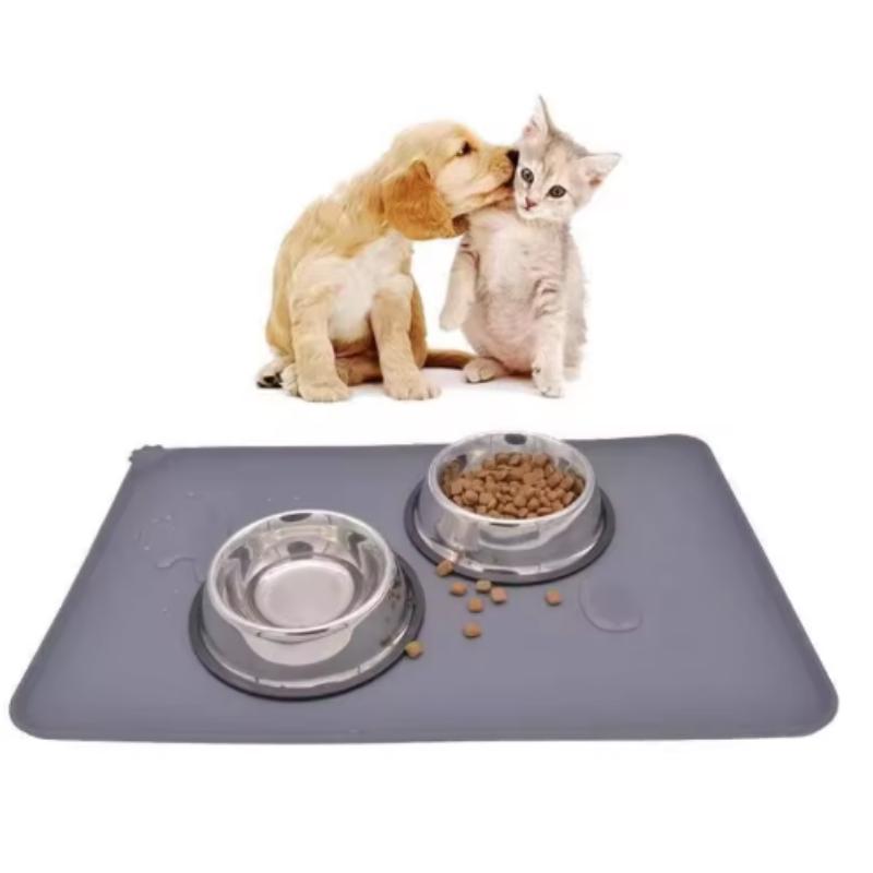 Silicone Pet Meal Mat Pet Waterproof and Anti Slip Cat Food Mat No Cleaning Required Puppy Feeding Bowl Mat Pet Accessories