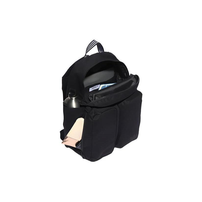 Adidas Minimalist Fashion Sports Zipper Backpack Unisex Backpack Black HY1003