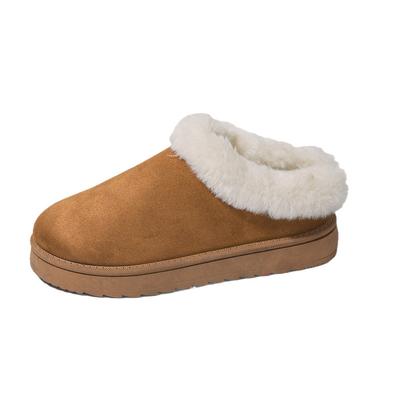 New Fashion Concise Easy Matching Winter Warm Plush Slippers Women Non-slip Soft Slides Indoor Mule Ladies' Home Cotton Shoes
