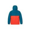 Timberland Color Block Half Zip Pullover Hooded Jacket Men Jackets Blue Orange A2BUU-CE0