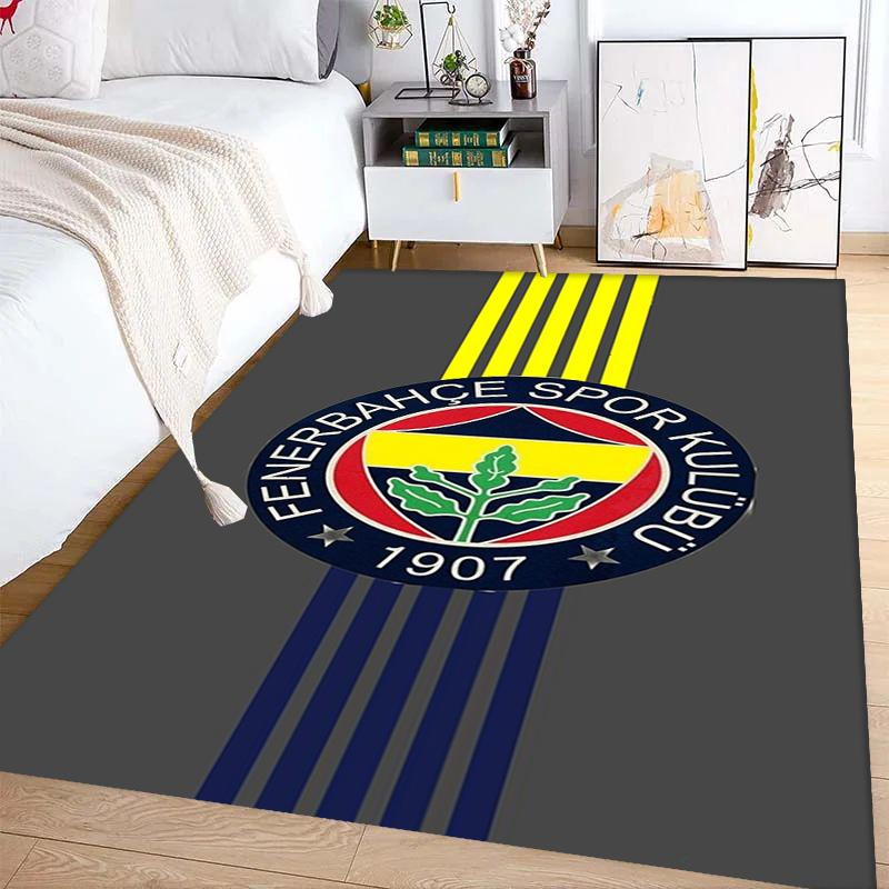 Eredità Fenerbahçe: Tappetini per pavimenti con stampa a motivi del 1907 Zerbino Cuscino per sedia da ufficio per stanza