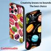 Macaron Cute Pink Girl Pattern Phone Case For iPhone 17 16 E 15 14 13 12 Plus Mini Pro Max Soft Black Shockproof Cover