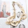 Bohemia Acrylic Large Square Link Choker Necklace for Women Men New Turquoise Resin Geometric Neck Chain Pendants Jewelry Collar