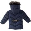 Boys' Winter 2024 Mid-Length Cotton Coat: Korean Style, Thickened, Fleece-Lined, Big Fur Collar, for Small and Medium Children.