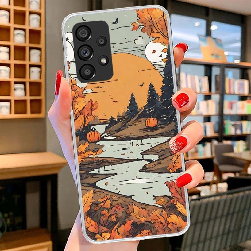 Pumpkin Happy Fall Autumn Phone Case For Samsung Galaxy A17 A37 A57 A16 A26 A36 A56 A15 A25 A35 A55 A14 A24 A34 A54 A13 A23 A33