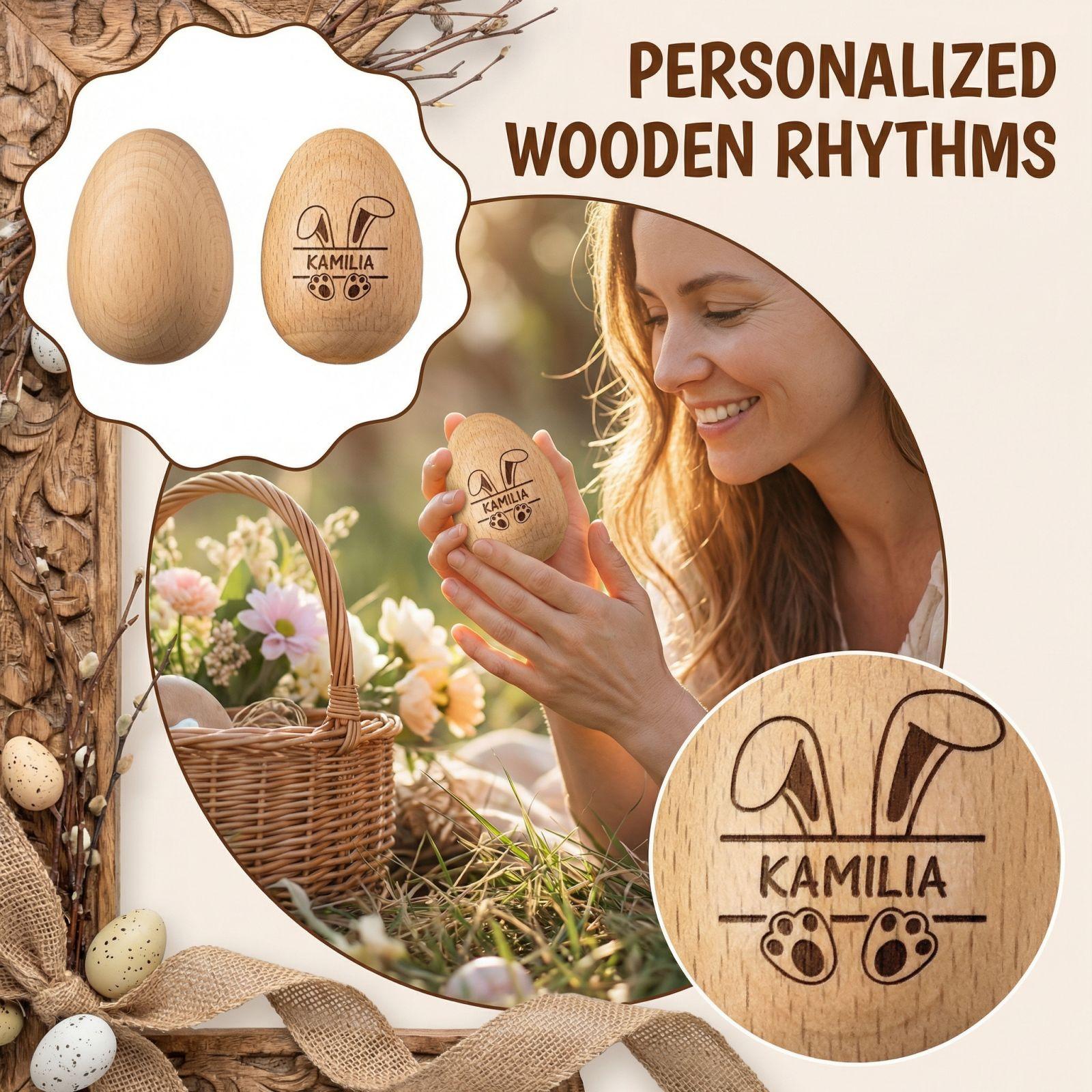 

Wooden Easter Egg Percussion Instrument (Blank/Uncarved) One Size