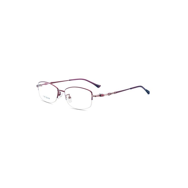 High-End Women'S Business Glasses Frame Metal Alloy Glasses Frame Half Frame Myopia Glasses Frame