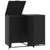 VidaXL Rangement à roulettes pour poubelles pour 2 bacs noir acier, rangement de poubelles, rangement de poubelles de 3279977
