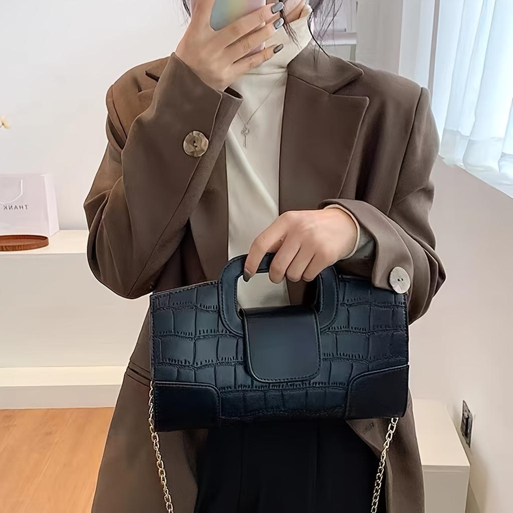 Spring and Summer Women's Bag Crocodile Pattern Handbag Shoulder Bag Crossbody Bag Small Bag Elegant and Stylish Women's Bag Evening Bag