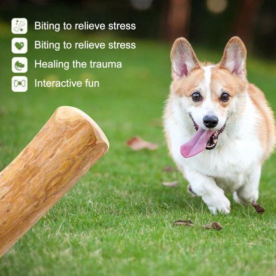 Safe Durable Dog Toys Coffee Wood Chew Toy, Wooden Puppy Teething Natural Toy Stick, Dental Health for Small Medium Large Dogs