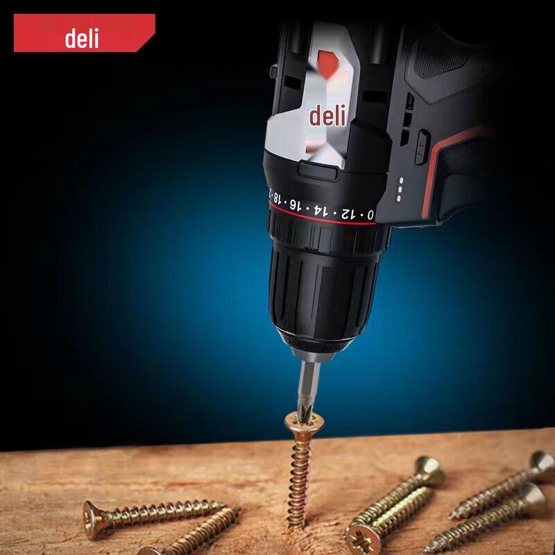Deli 16V Brushless Cordless Electric Drill CN Plug (adapter Included)