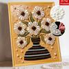 Perlenmalerei Kunst Handgefertigte Blumenvase DIY Perlendekoration Malerei