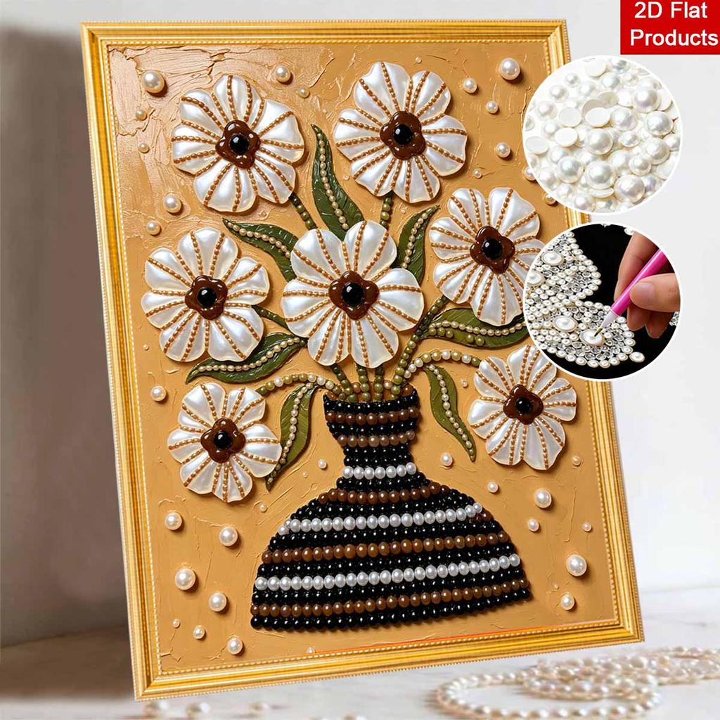 Perlenmalerei Kunst Handgefertigte Blumenvase DIY Perlendekoration Malerei