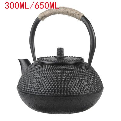 300/650ML Handmade Antique Cast Iron Teapot Japanese Style Tea Kettle For Boiling Water Kettle Home Decoration Ornament