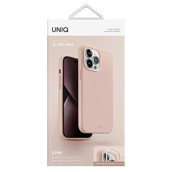 Etui do iPhone 14 Pro Max UNIQ Lino Różowe