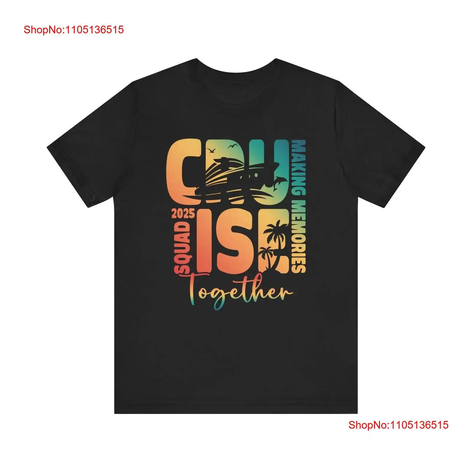

Cruise Squad 2025 T Shirt Ship Vacation Family Matching Tops vintage Washed Stretched fashion Comfortable graphic Breathable S разноцветный